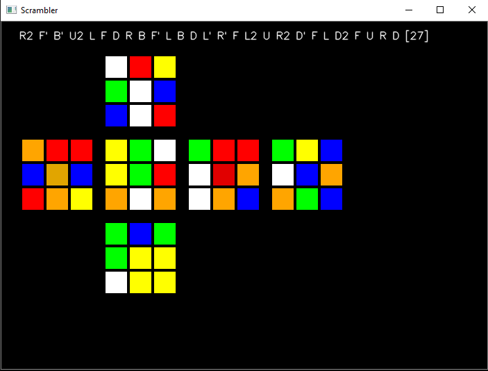 Python Rubiks Cube Scrambler