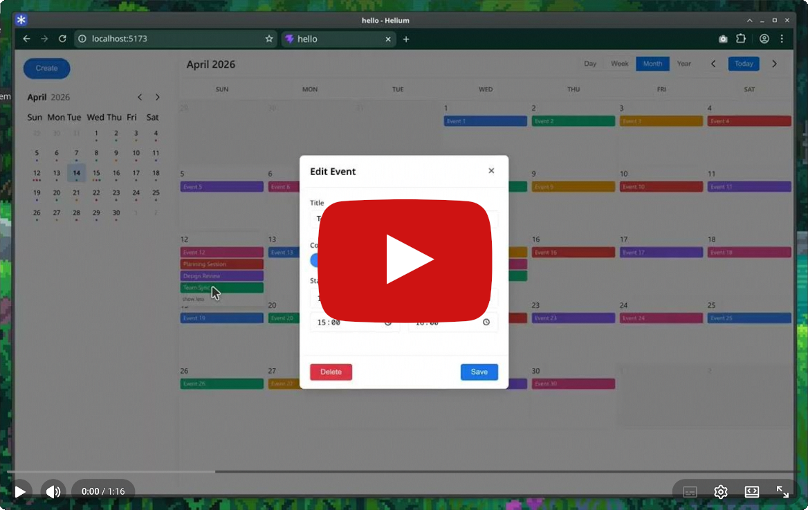 Kailendar demo video