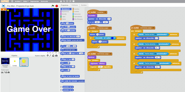 Tutoriales Videojuego De Pac Man Programado Con Scratch 2 0