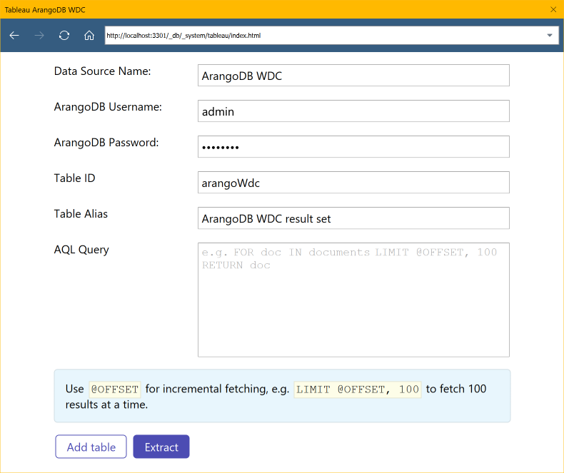 GitHub Arangodb Foxx Tableau Connector Tableau Web Data Connector