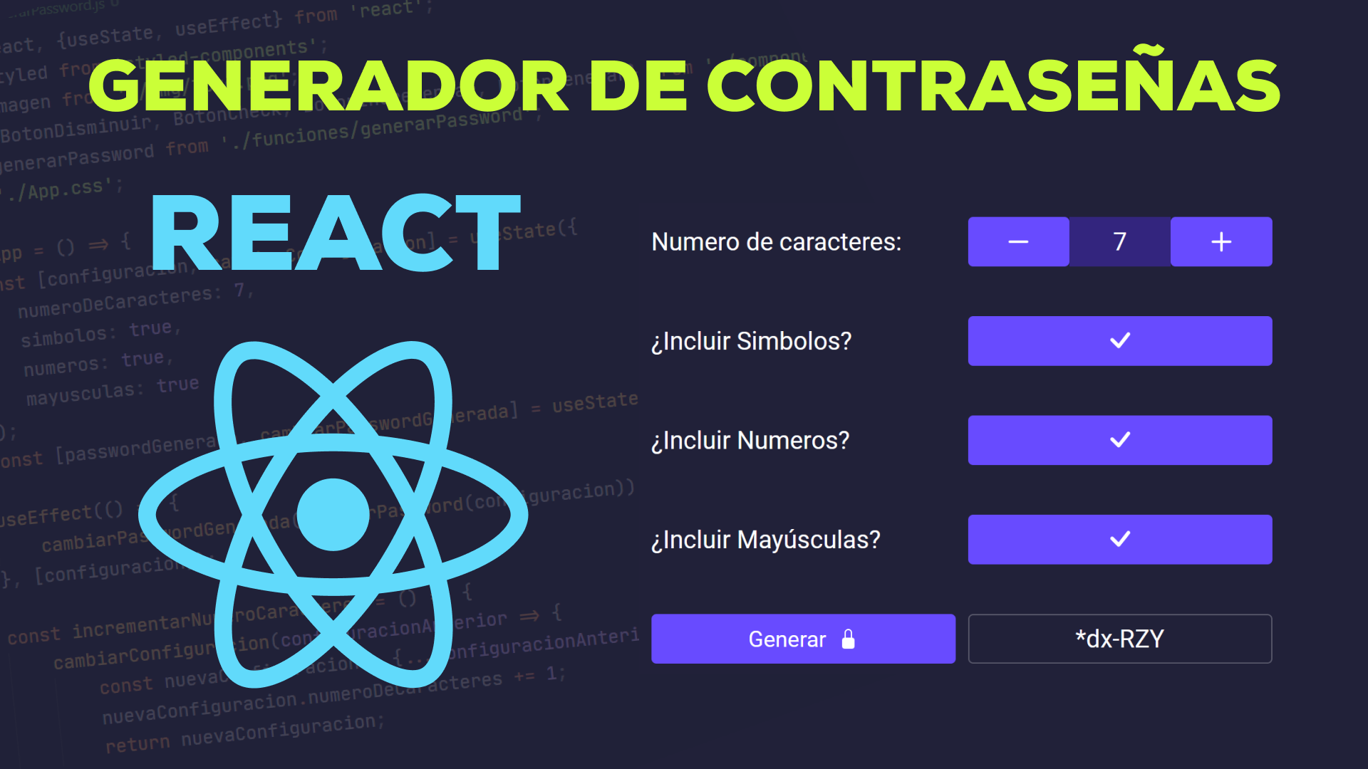 GitHub falconmasters password generator react Código del tutorial