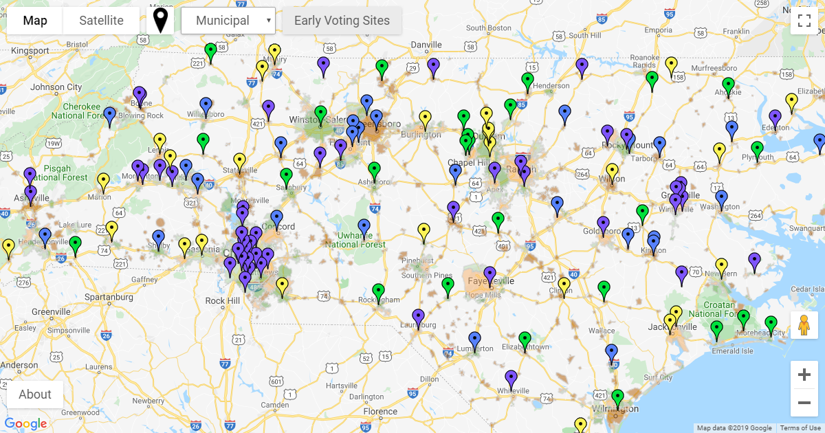 NC Muncipal Elections Nov 5, 2019 Interactive Map