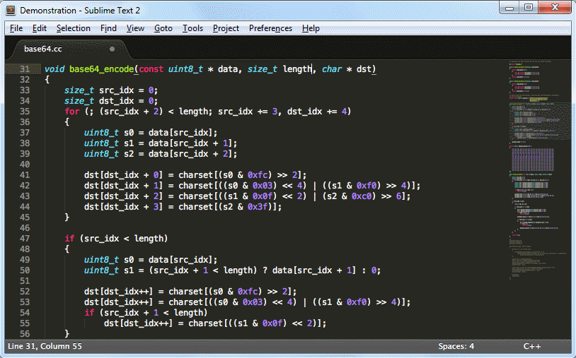 sublime text 漂亮实用的跨平台代码编辑器