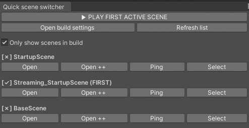 GitHub Realitymatters Quick Scene Switcher Unity Editor Panel To