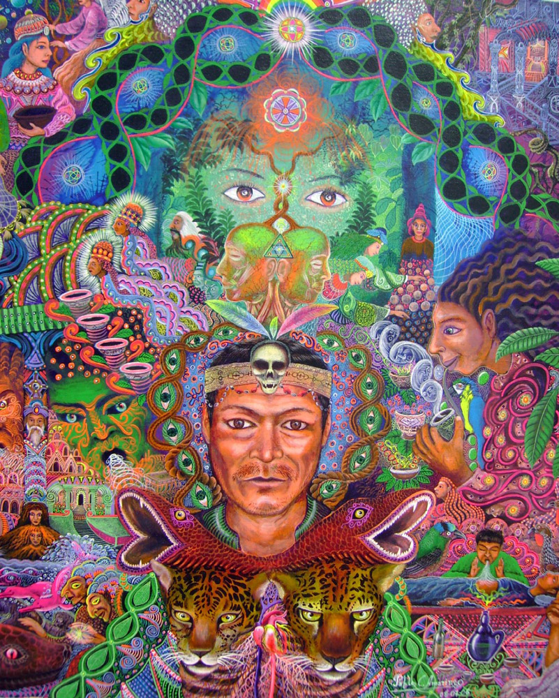 Xamanismo: O poder das “Plantas Professoras” - Pintura de Pablo Amaringo