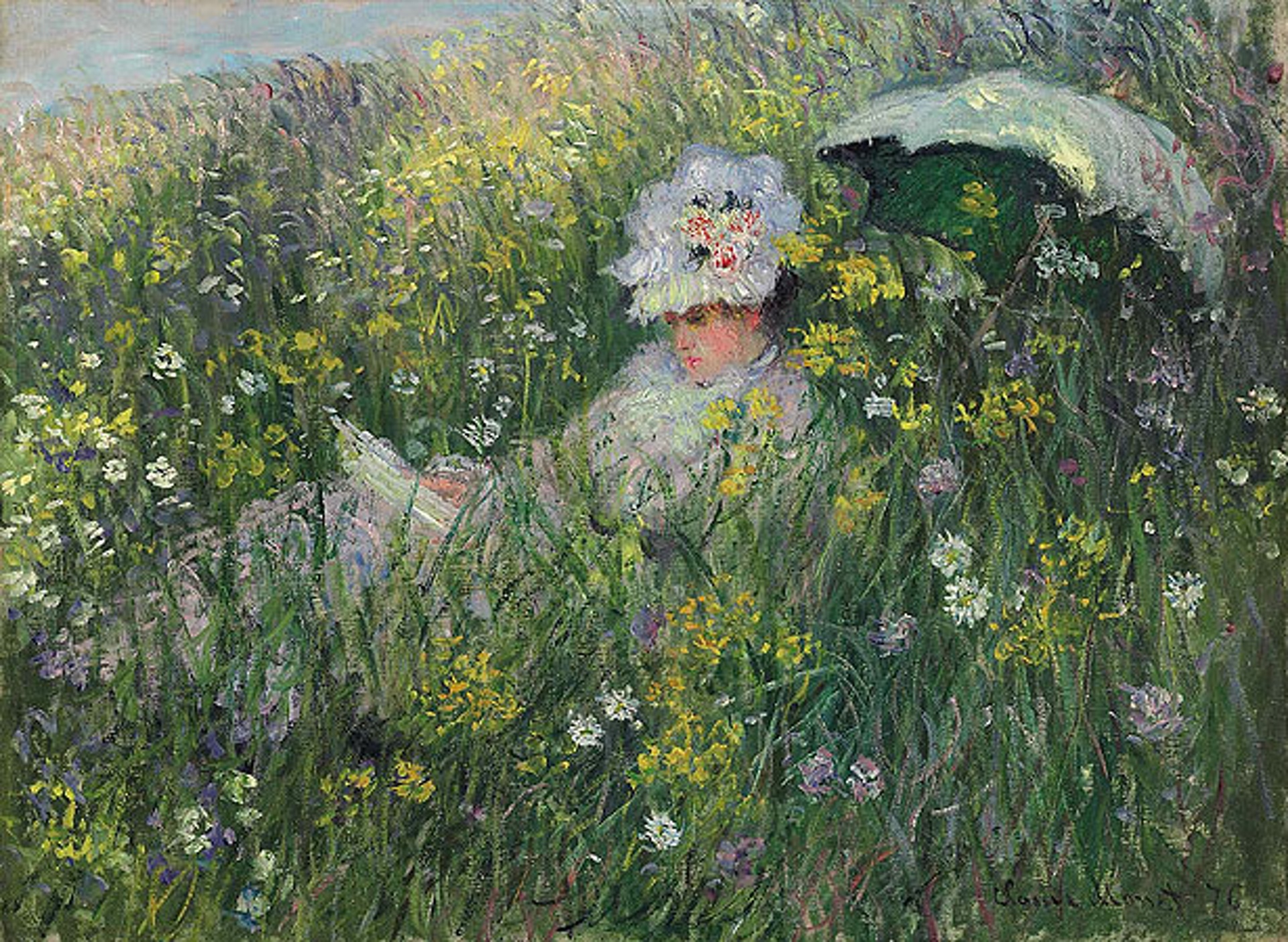 A Santa Poesia da Mulher Amada - Dans la prairie (Pintura: Claude Monet)