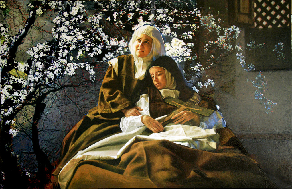 Uma monja - Y El Almendro Floreció (Pintura de Isabel Guerra)