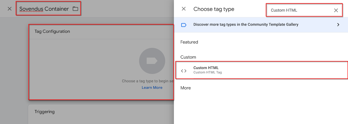 GTM create custom html tag