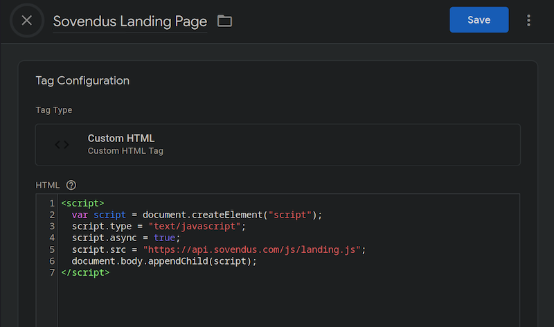 GTM swiss html code