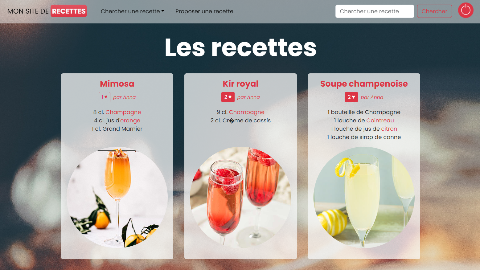 Page d'accueil