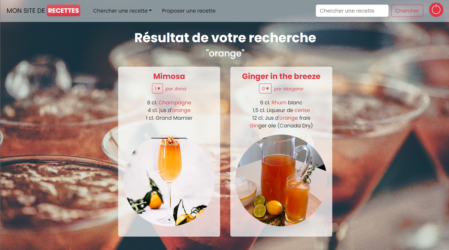 Page d'accueil