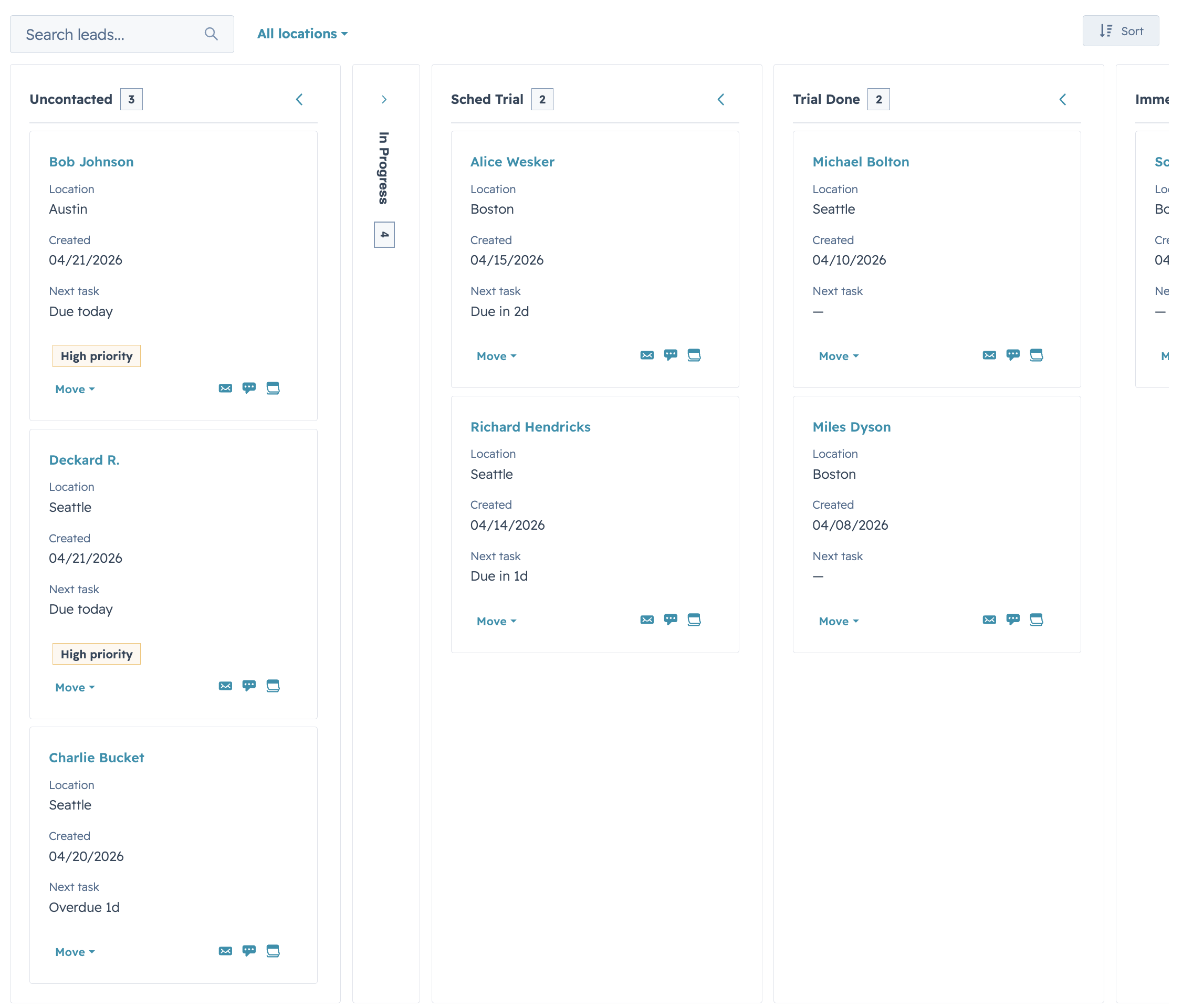 Kanban — Compact lead board preset