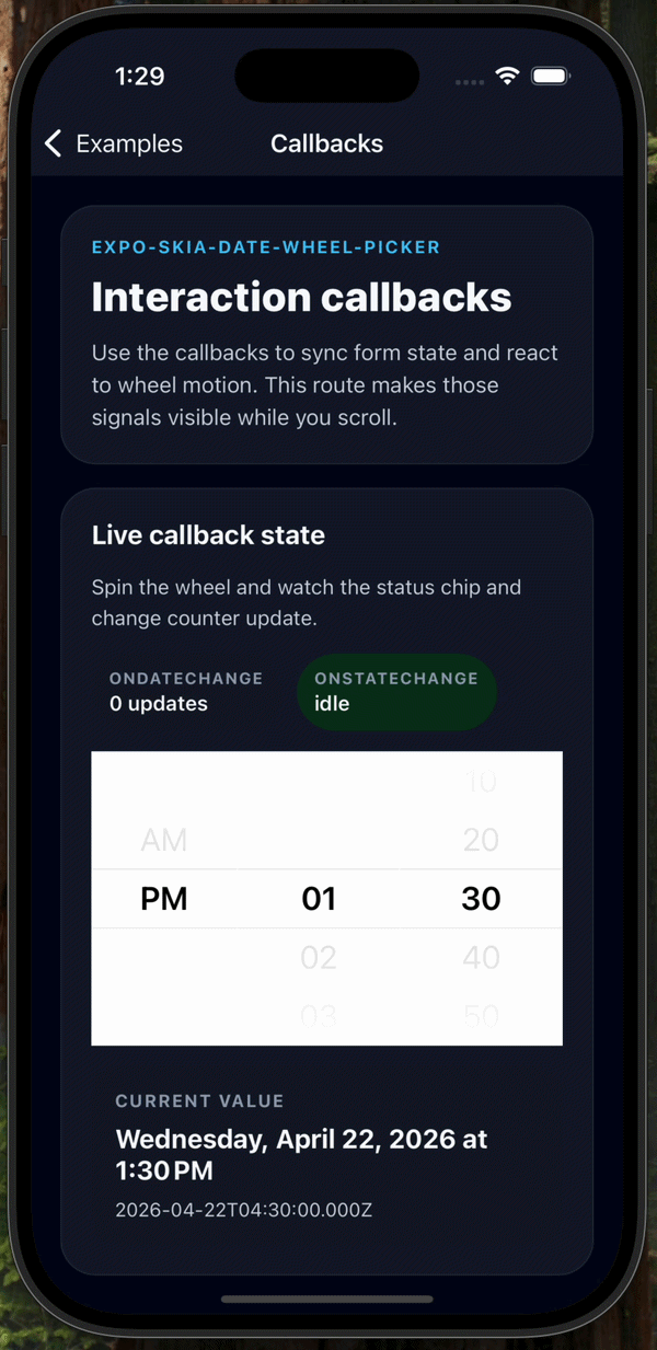 Live callback demo