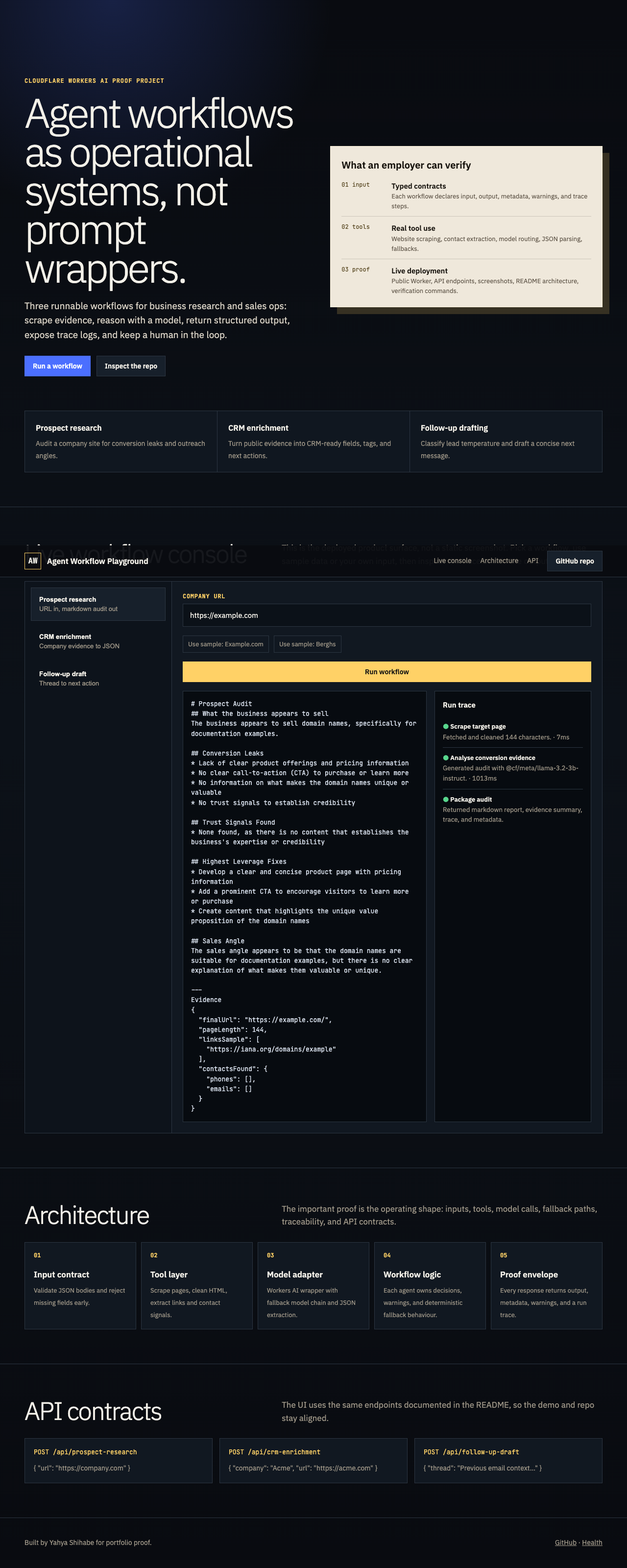Agent workflow playground screenshot