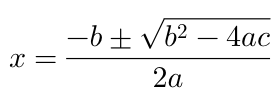 Quadratic Formula