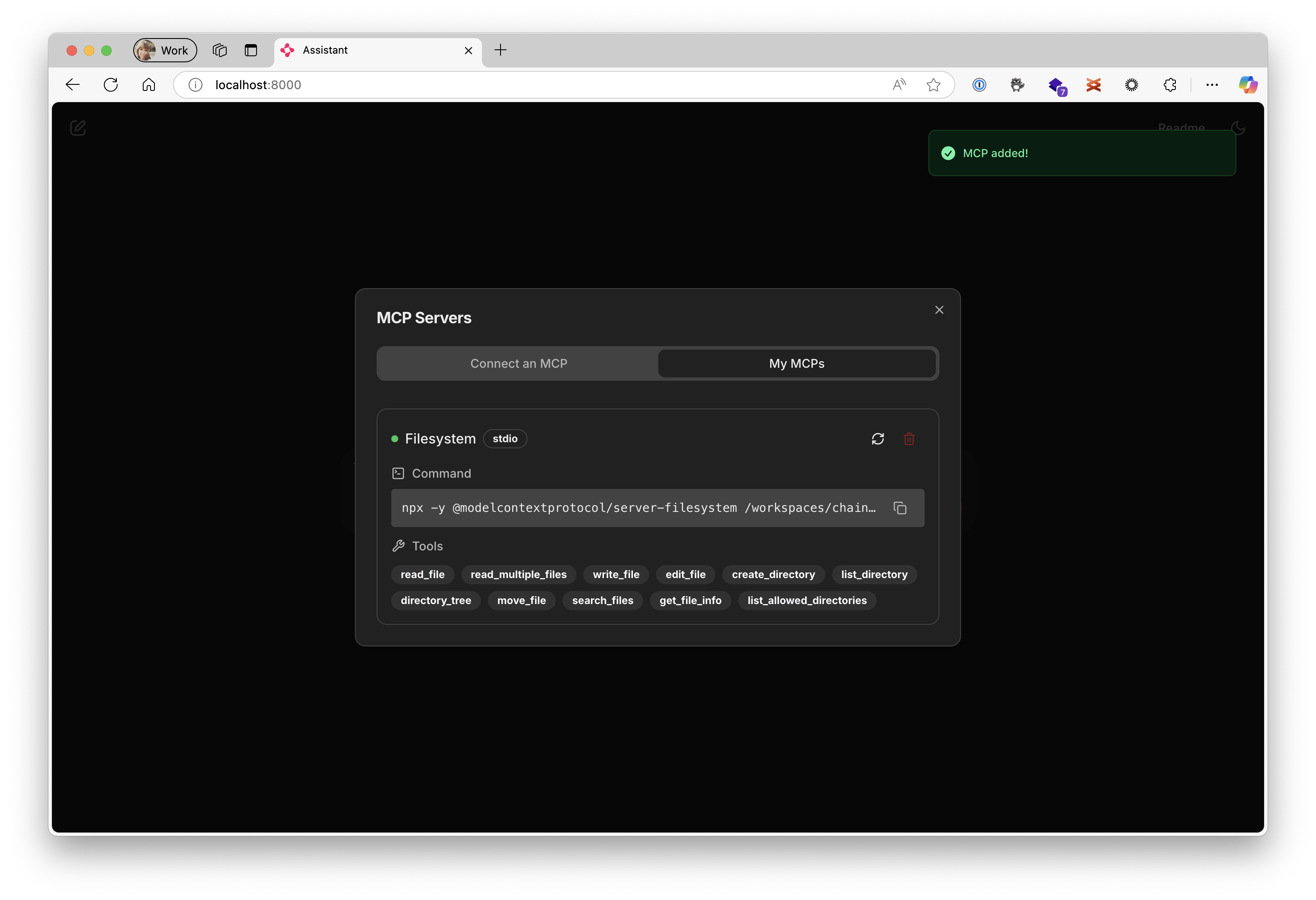 MCP Server Conectado