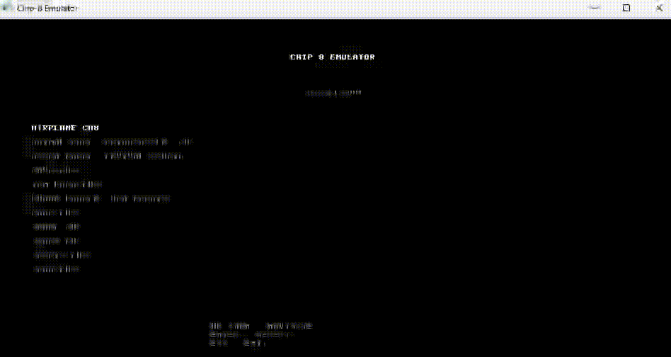 Chip-8 Emulator running Pong