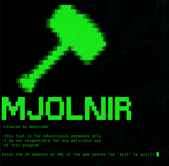 GitHub - 0d1nss0n/Mjolnir: Python DOS tool