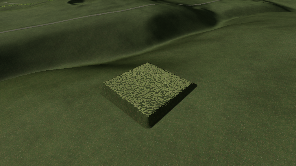 flattened meadow pad