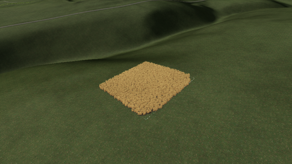 wheat field from a spline