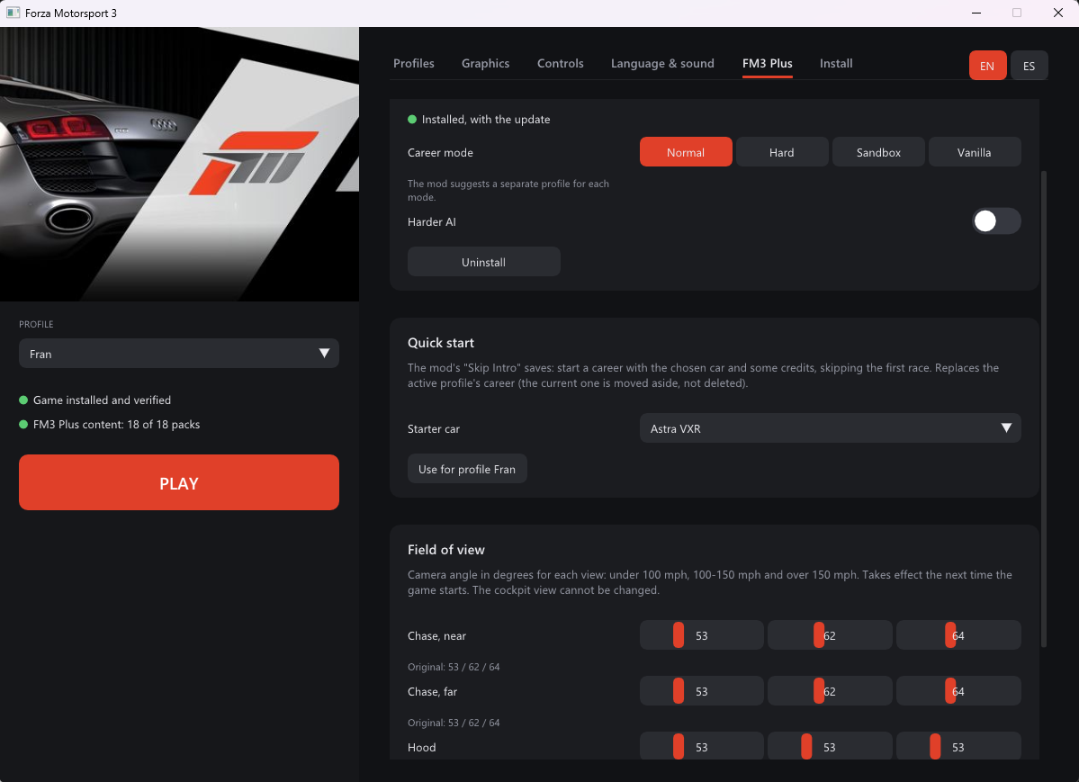 Project Forza Plus 3 configuration
