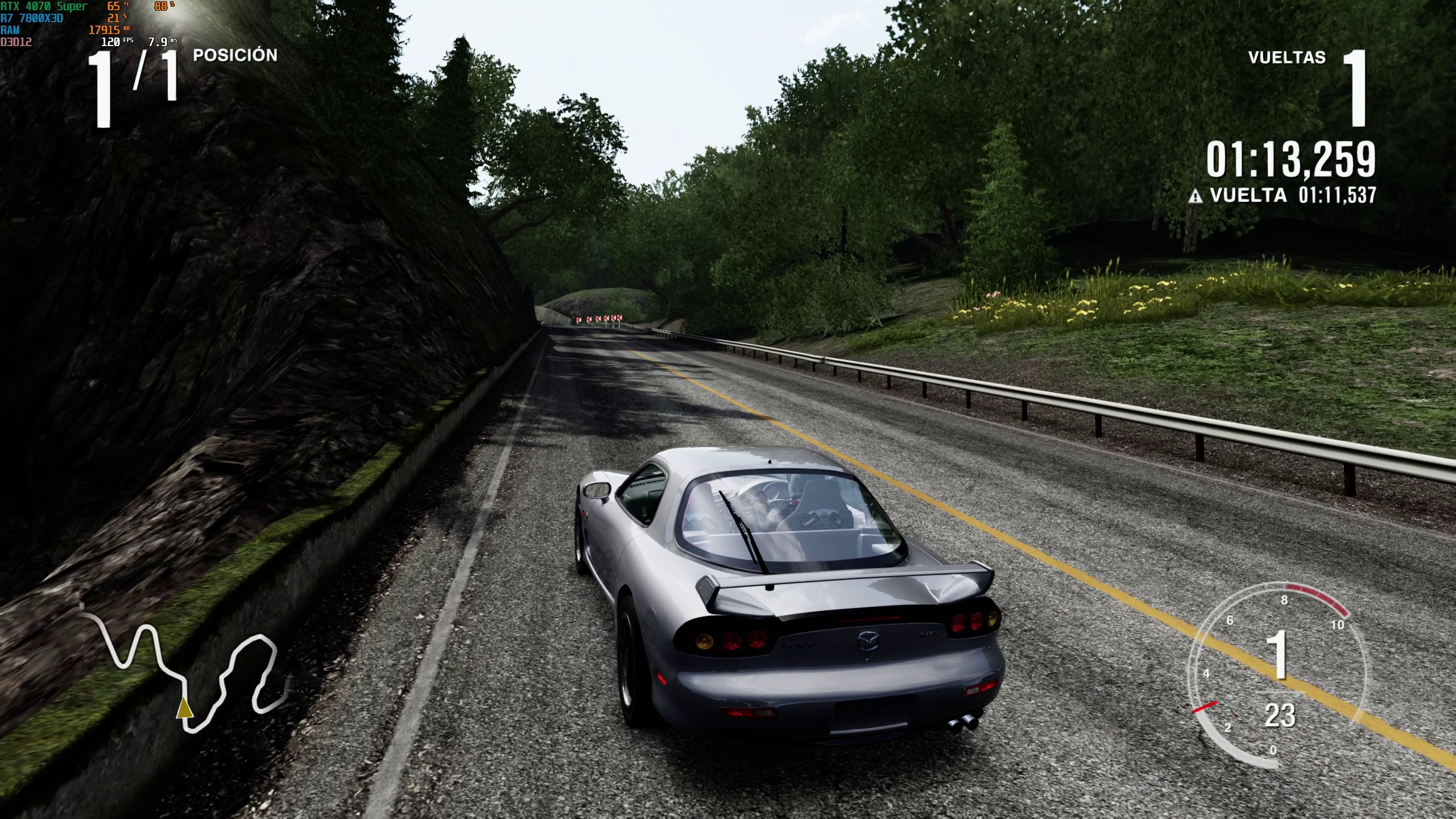 Mazda RX-7 on track