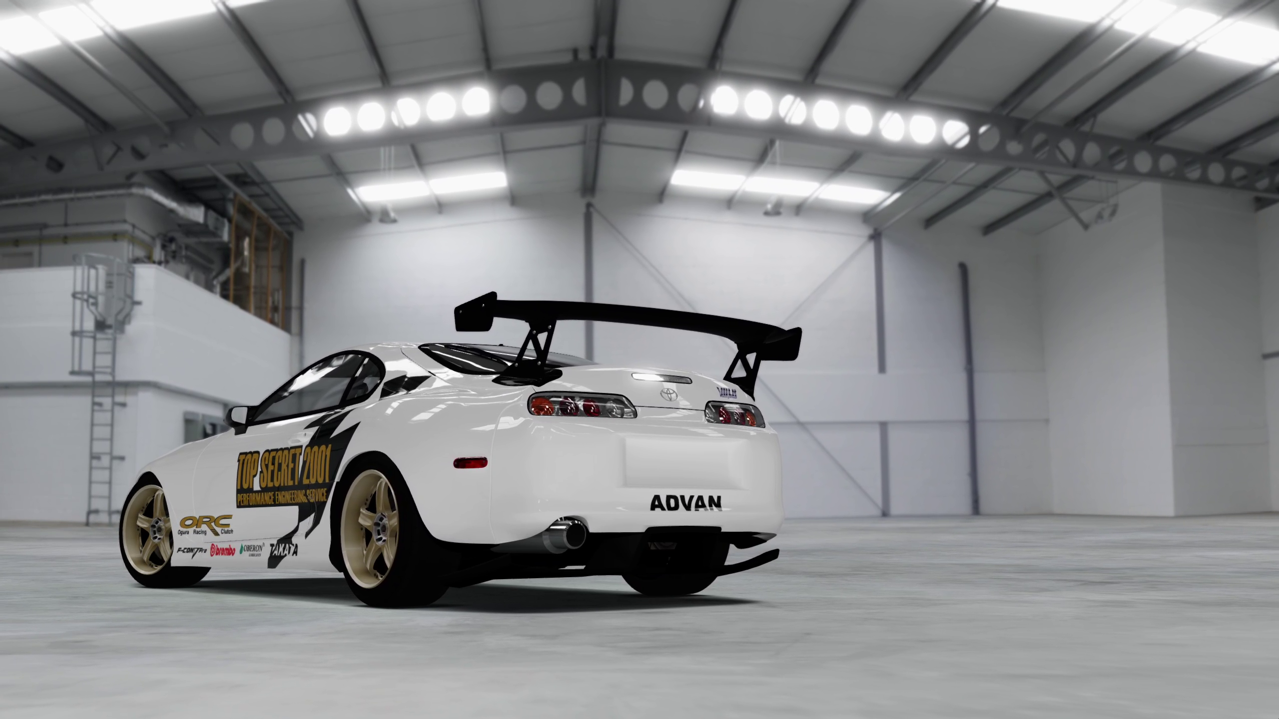 Toyota Supra in the garage