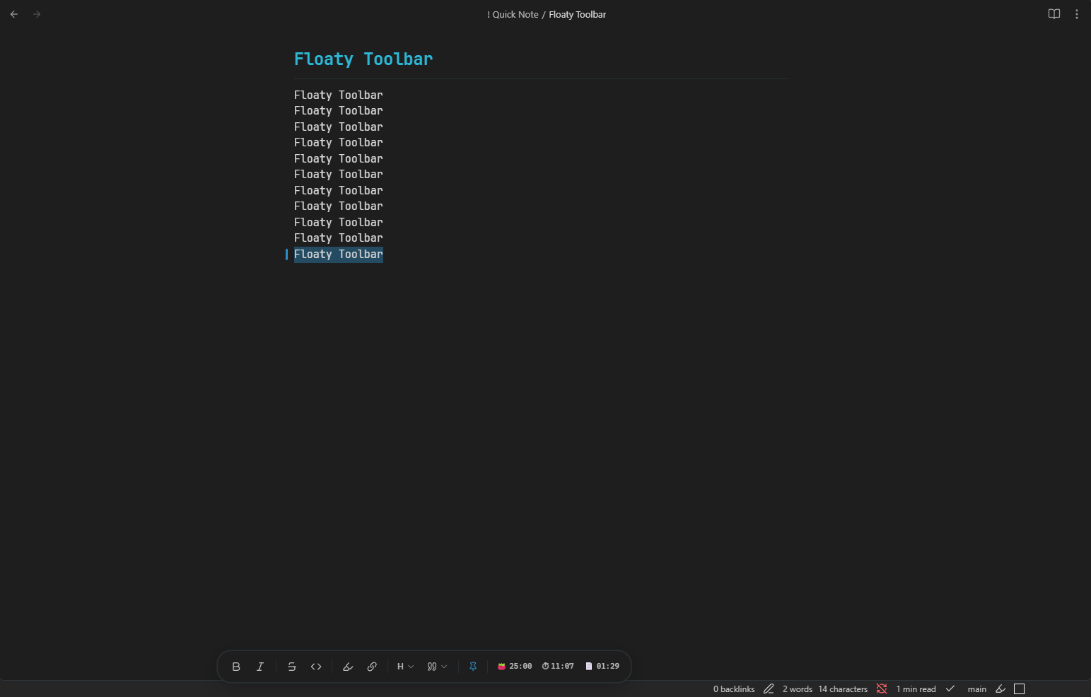 Dock Toolbar