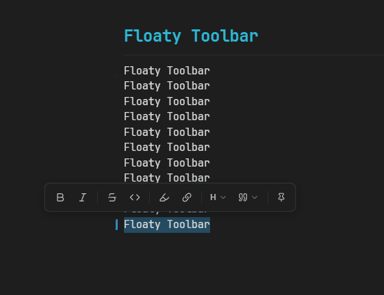 Floating Toolbar