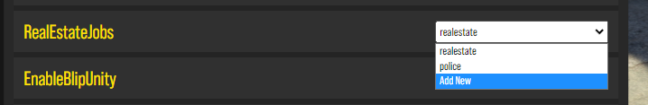 Config tab