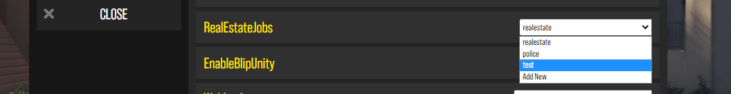 Config tab