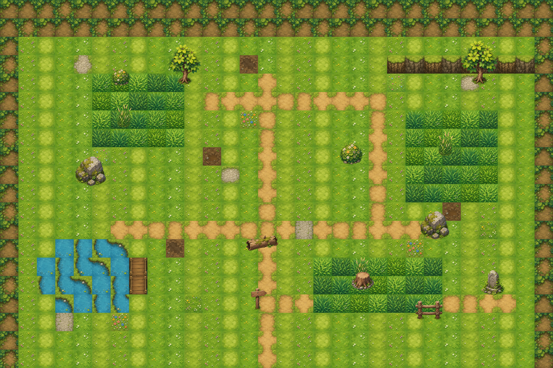 Godot meadow layered RPG map preview