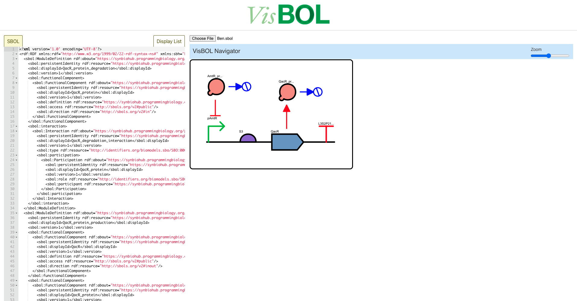 VisBOL Website Interface