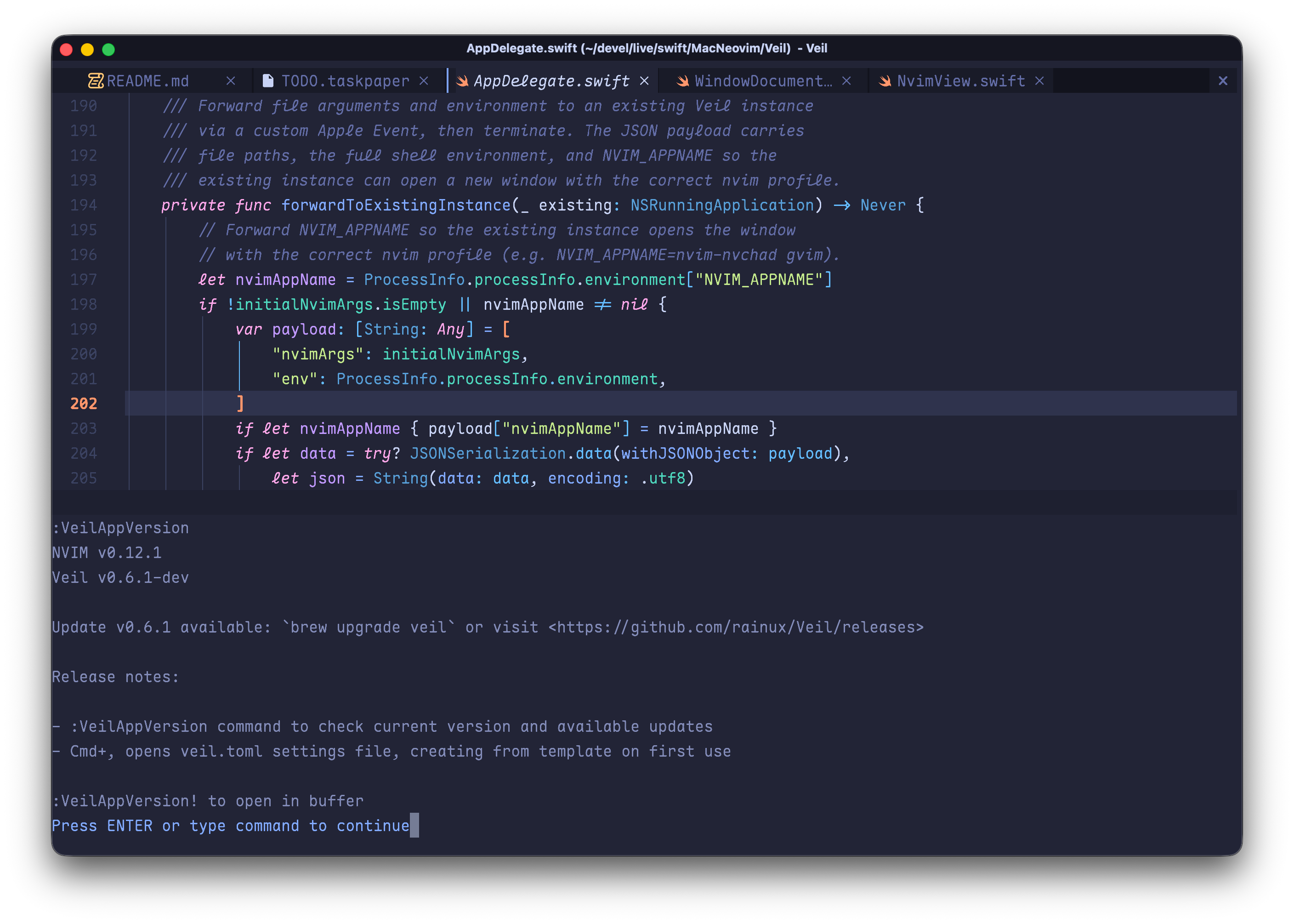 Veil screenshot
