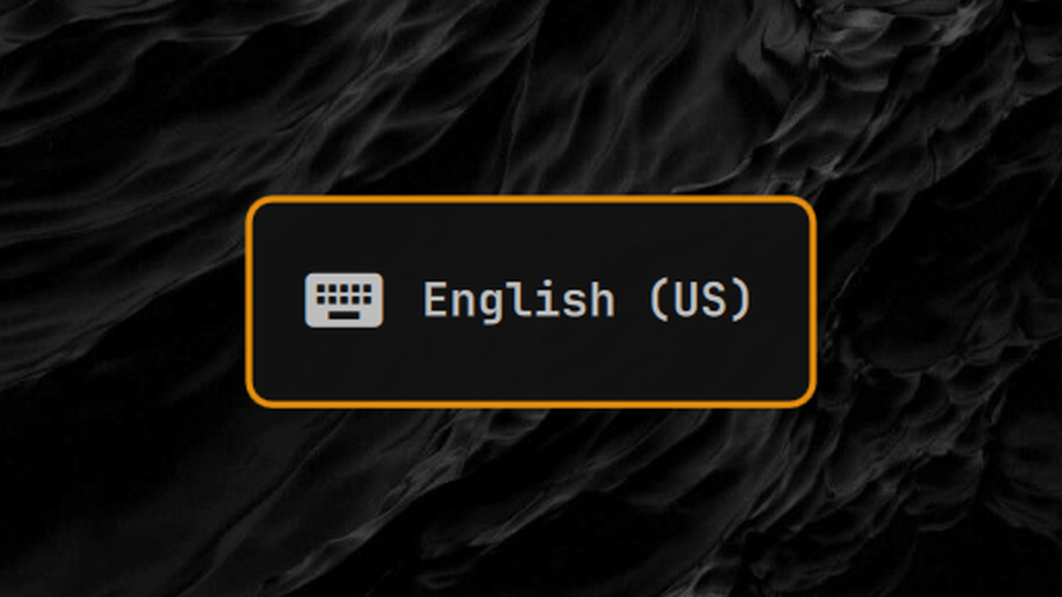 Keyglow showing an English (US) keyboard layout notification