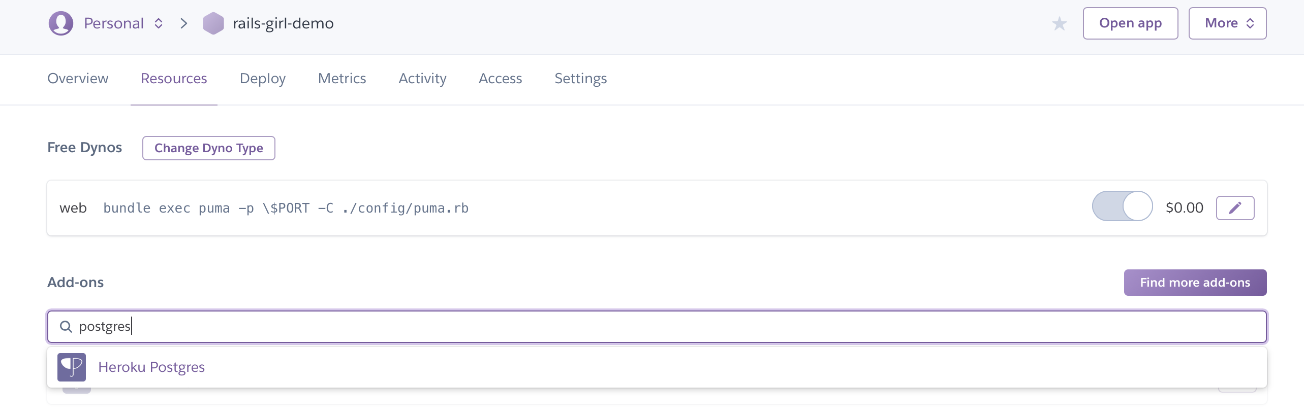 Config Postgres