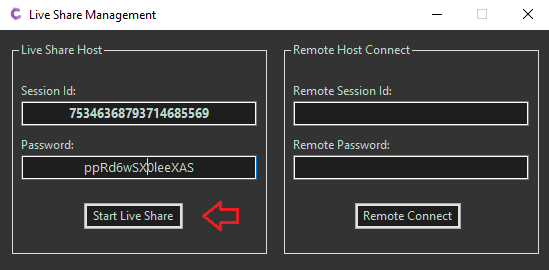 Live Share start