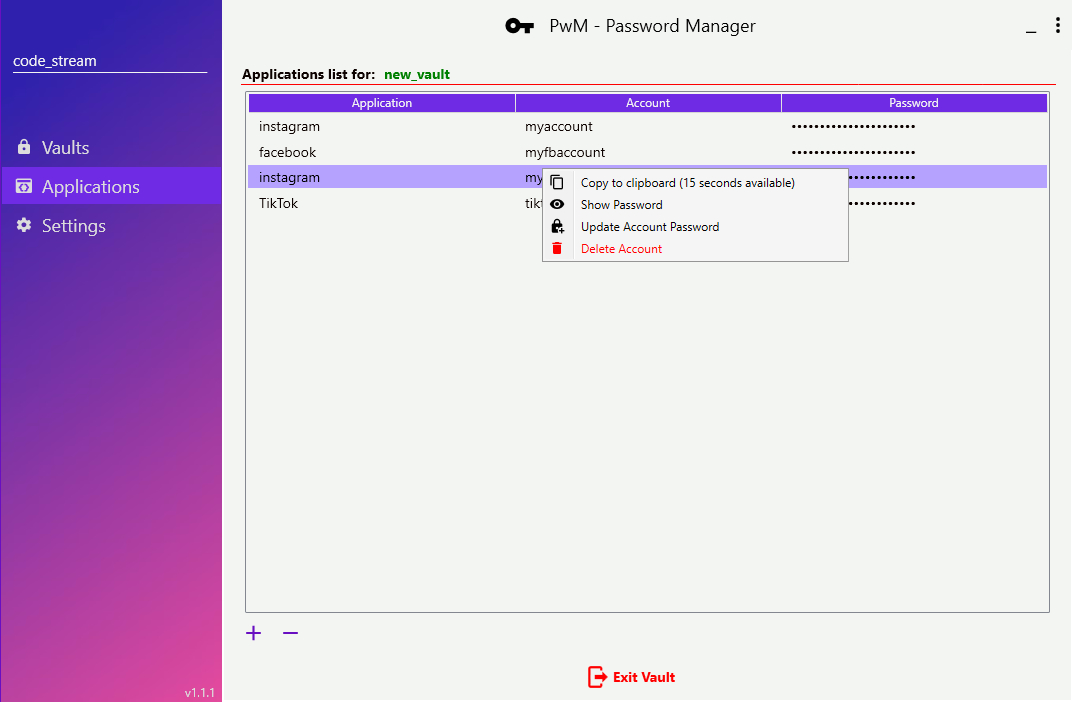 PwM Account View