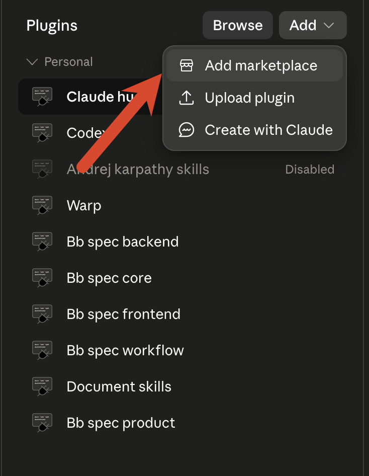 Add marketplace