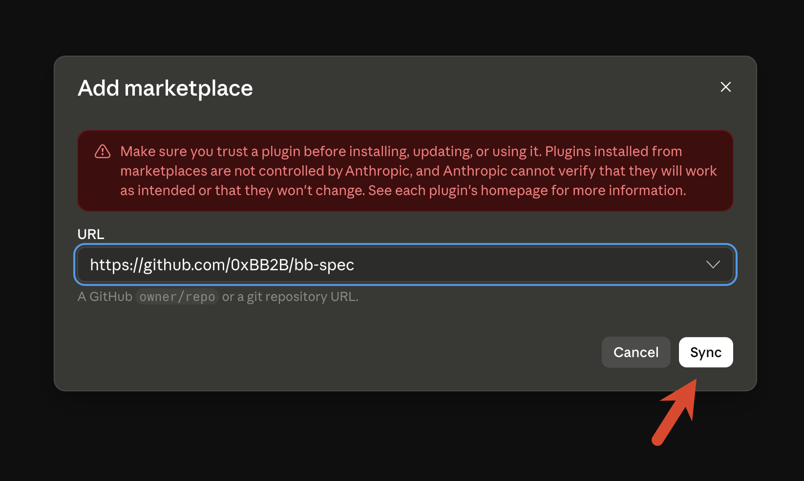 Sync marketplace