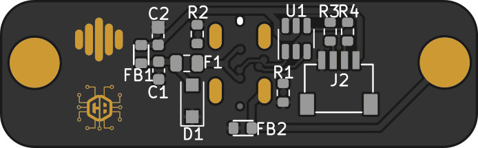USB C Daughterboard with ESD Protection, from the project README