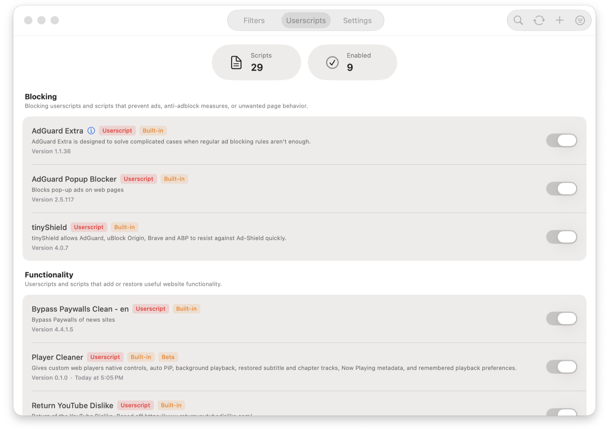 Userscripts on macOS