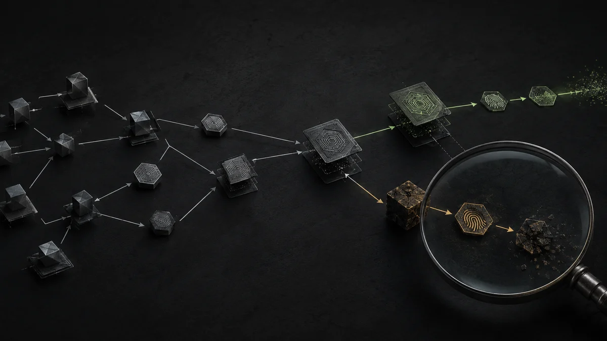 Concept artwork for supply-chain evidence analysis