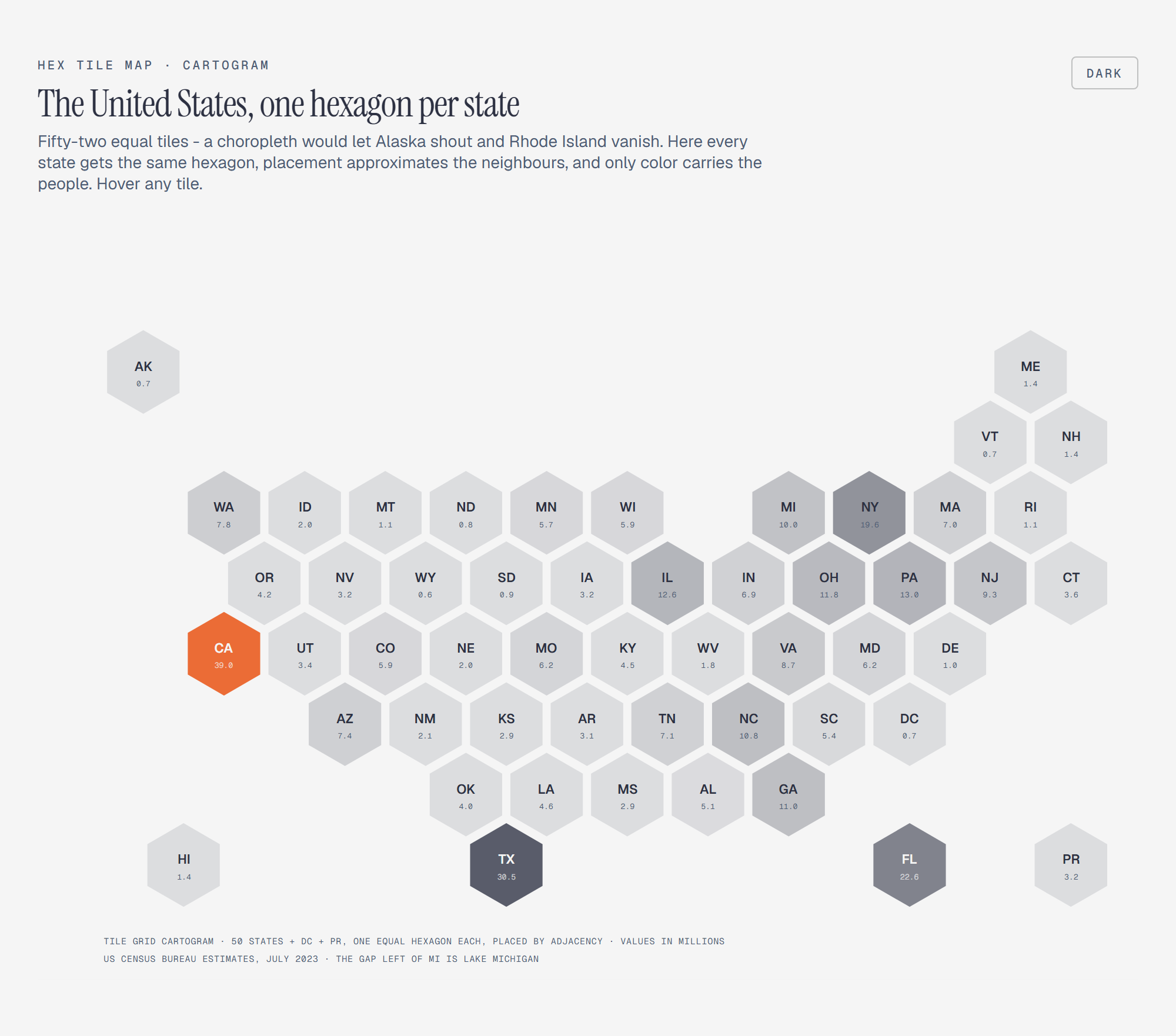 Hex tile map
