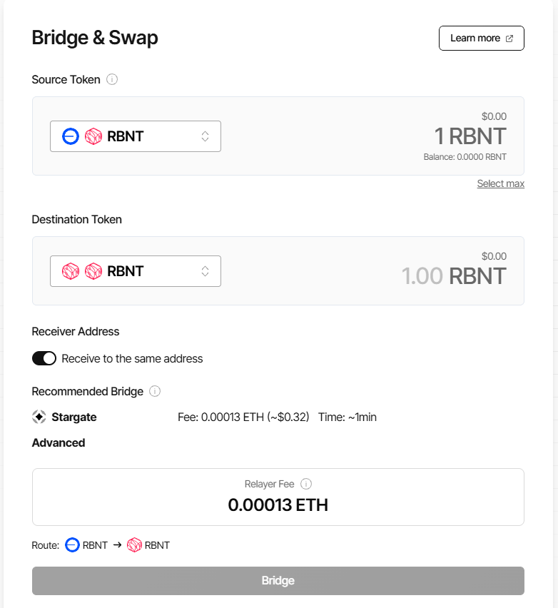 Base bridge quote screenshot