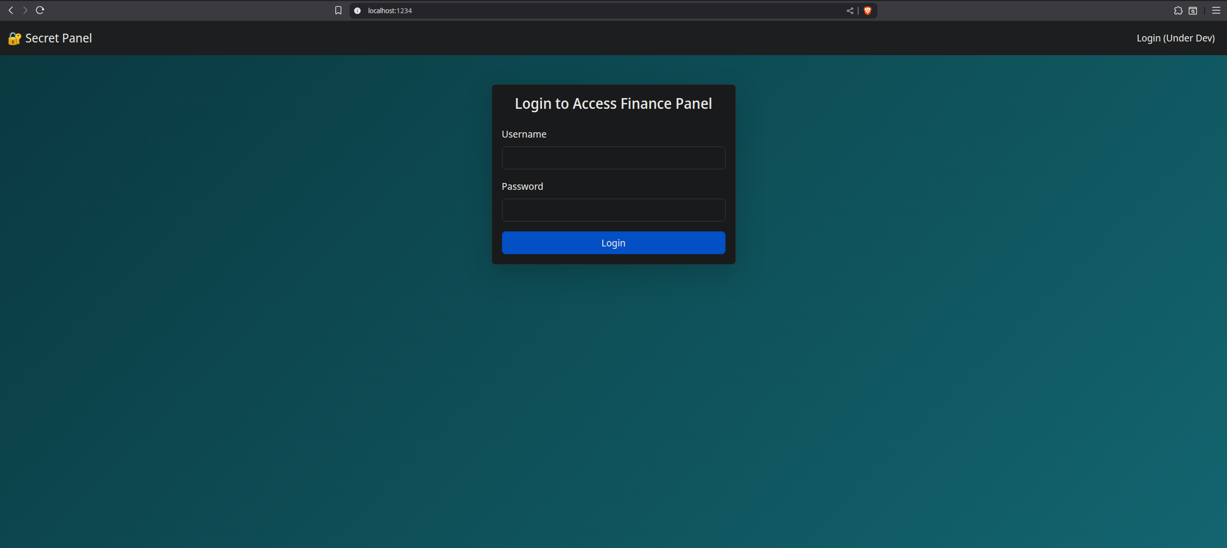 Finance panel login