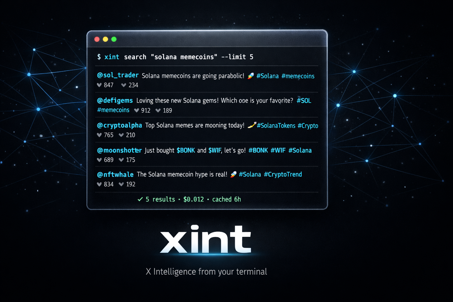 xint — X Intelligence from your terminal
