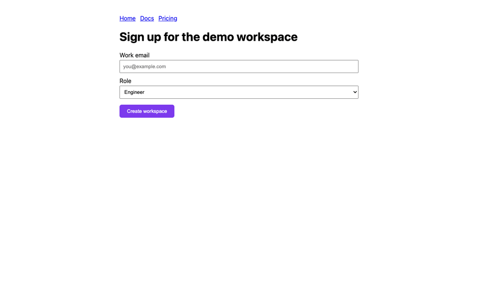 Annotated screenshot demo
