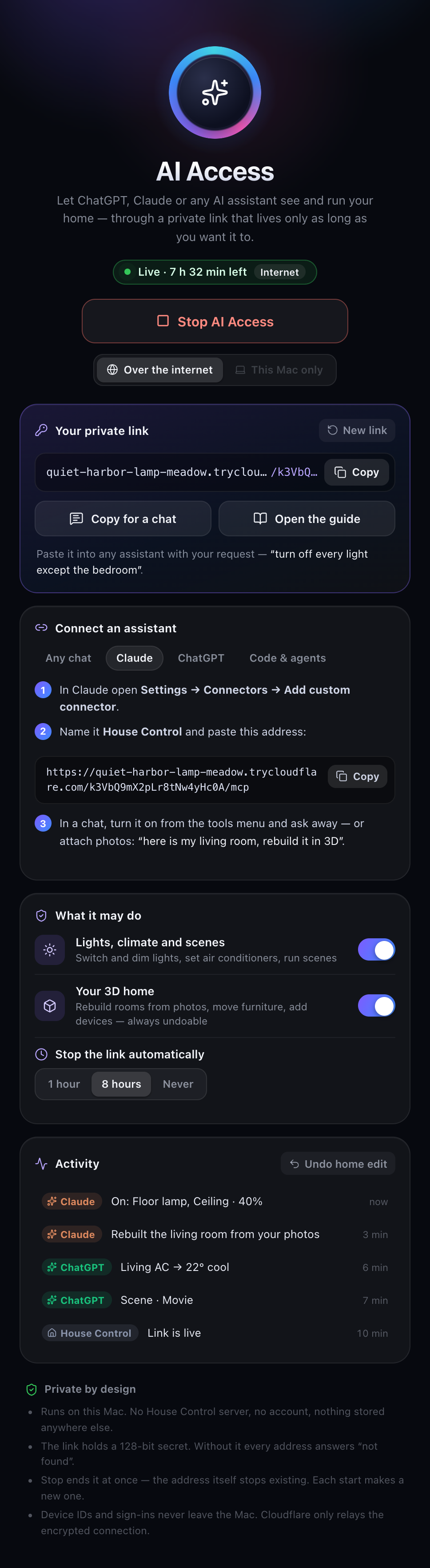 The AI Access window